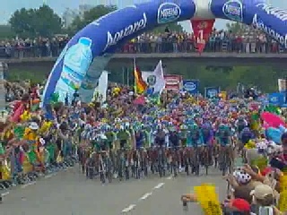 Endspurt Tour de France 2005 in Karlsruhe