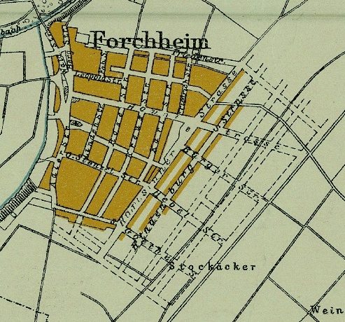 Stadtplan Forchheim 1943